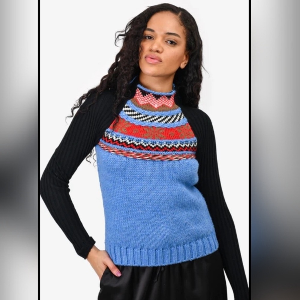 Maje mock neck pullover sweater